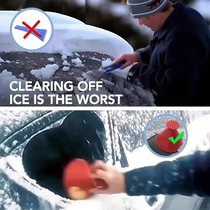 Car Windshield Magic Ice Scraper, Oil Funnel & Snow Shovel Tool Kit, Essential Winter Car Accessories