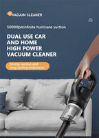 Wireless Handheld Vacuum Cleaner Cordless Chargeable 50000Pa Auto Vacuum for Home Car Pet Mini