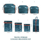6/7 Pieces Set Travel Storage Bags Waterproof Travel Organizer Portable Luggage Organizer Clothes Shoe Tidy Pouch Packing Set