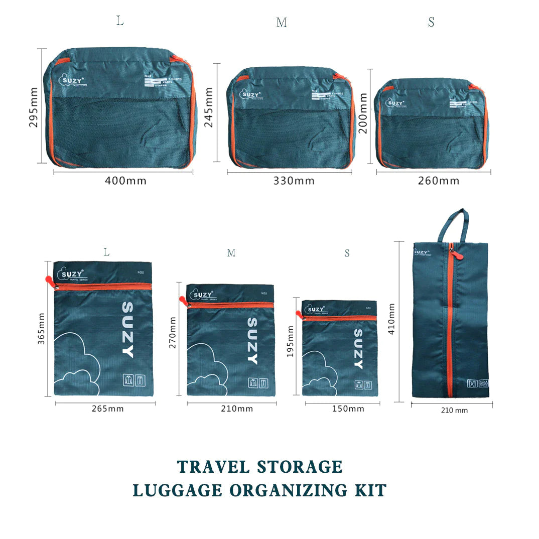6/7 Pieces Set Travel Storage Bags Waterproof Travel Organizer Portable Luggage Organizer Clothes Shoe Tidy Pouch Packing Set