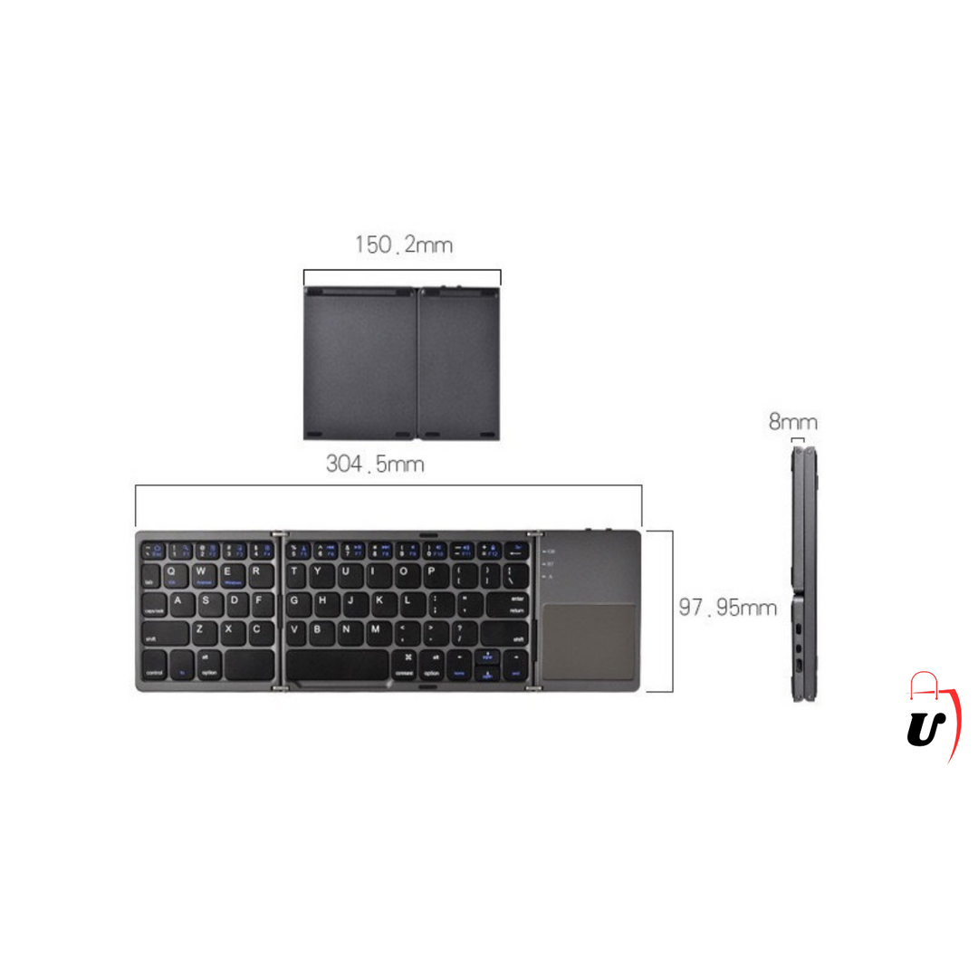 Faltbare Mini-Tastatur - für Handy, Tablet und PC