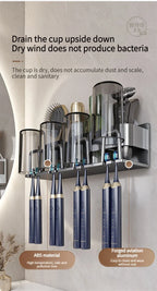 Toothbrush Holder Toothpaste Holder Electric Toothbrush Holder Space Aluminum Punch-Free Toilet Bathroom Shelf Rack