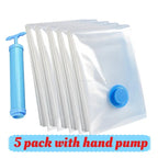 Vacuum Storage Bags or Pump Vacuum Seal Bag Space Saving Bags for Comforters Clothes Pillow Bedding Blanket Storage Organizer