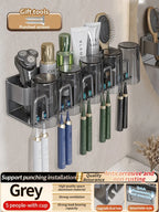 Toothbrush Holder Toothpaste Holder Electric Toothbrush Holder Space Aluminum Punch-Free Toilet Bathroom Shelf Rack