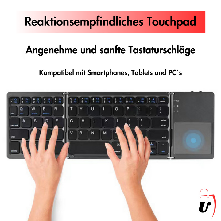 Faltbare Mini-Tastatur - für Handy, Tablet und PC