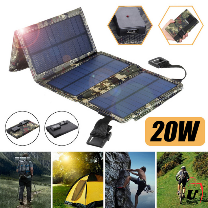 Faltbares Solarpanel - mit USB für unterwegs