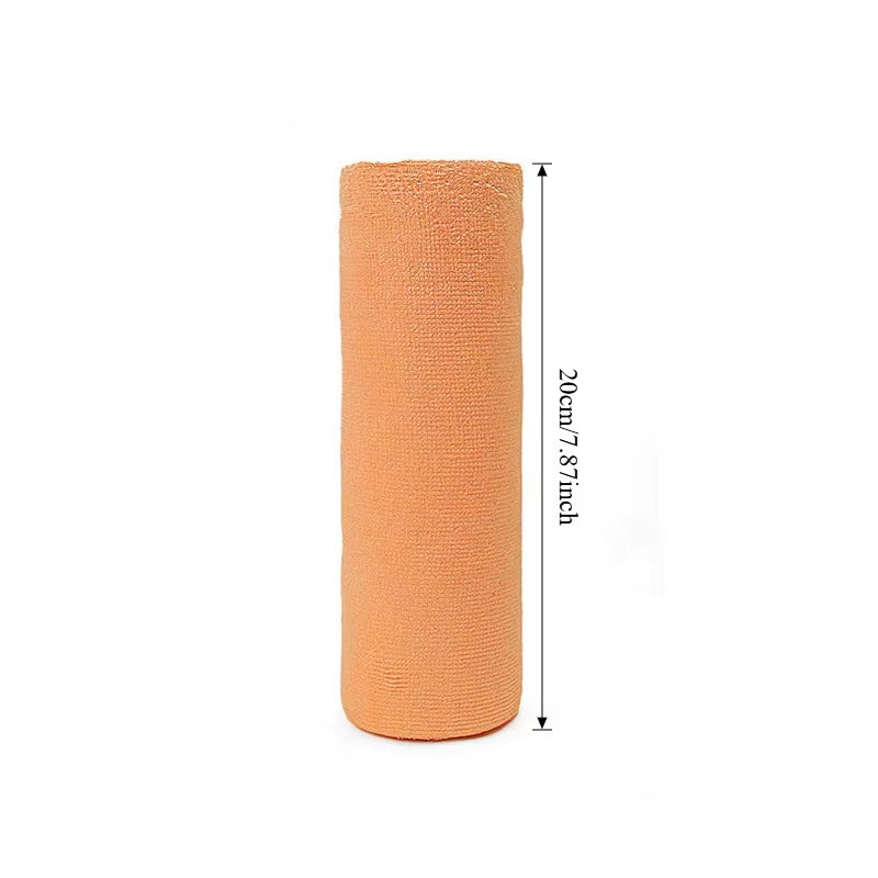 Reusable Cleaning Wipe Household Kitchen Cloth Microfiber Towel Rolls Dish Rags Wash Paper Towel Replacement 1 Roll of 20 Sheets