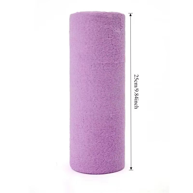 Reusable Cleaning Wipe Household Kitchen Cloth Microfiber Towel Rolls Dish Rags Wash Paper Towel Replacement 1 Roll of 20 Sheets