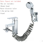 Washbasin Pool Shampoo Shower Faucet External Shower Extender Bathroom Hand Washing Shower Booster Nozzle Set