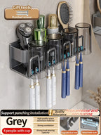 Toothbrush Holder Toothpaste Holder Electric Toothbrush Holder Space Aluminum Punch-Free Toilet Bathroom Shelf Rack