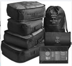 8-Piece Set Luggage Divider Bag Travel Storage Clothes Underwear Shoes Organizer Packing Cube Bag