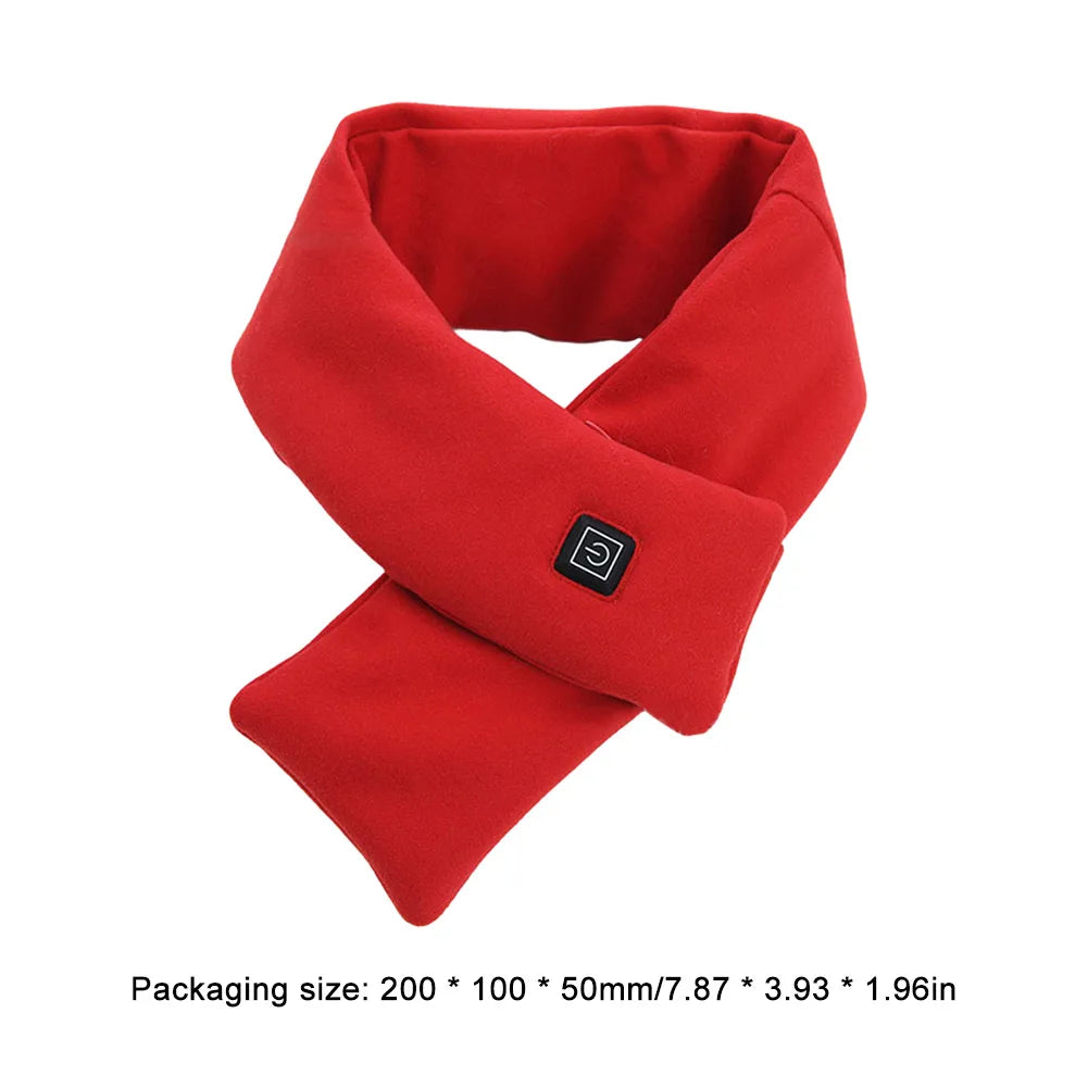 Electric Heated Scarf USB Charging Neck Heating Pad Cold-Proof Thermal Neck Wrap Warmer Washable for Outdoor Camping Hiking
