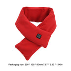 Electric Heated Scarf USB Charging Neck Heating Pad Cold-Proof Thermal Neck Wrap Warmer Washable for Outdoor Camping Hiking
