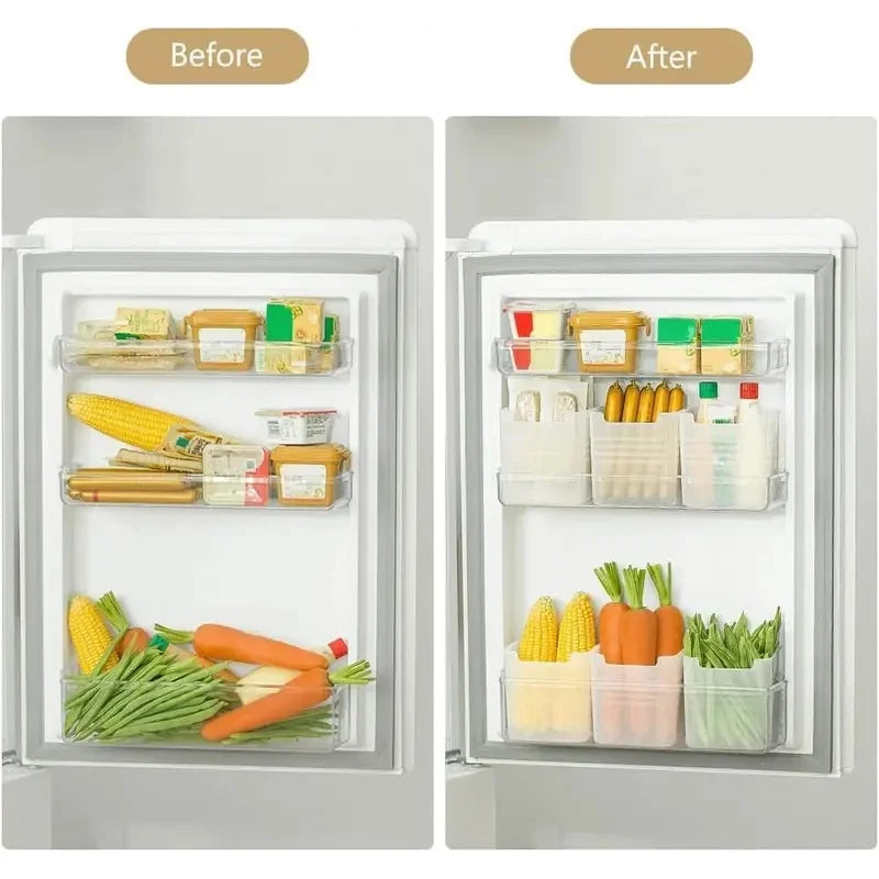 1-4Pcs Refrigerator Storage Boxes Kitchen Fruit Vegetable Fresh-Keeping Box Fridge Side Door Container Organizer Accessories