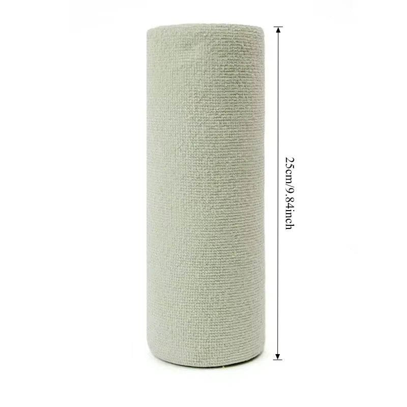 Reusable Cleaning Wipe Household Kitchen Cloth Microfiber Towel Rolls Dish Rags Wash Paper Towel Replacement 1 Roll of 20 Sheets