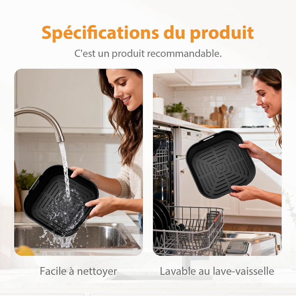 Moule Silicone Air Fryer 2 Pièces 5-8L Pour COSORI Ninja