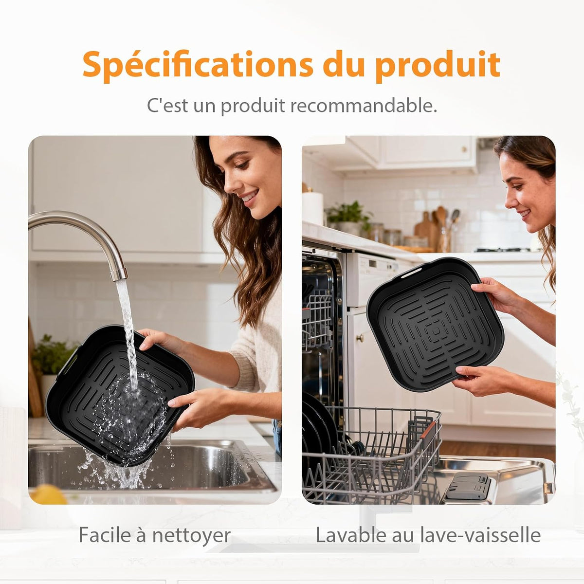 Moule Silicone Air Fryer 2 Pièces 5-8L Pour COSORI Ninja