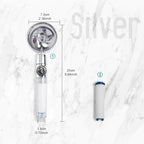 Turbo 360 Degrees Rotated Fan Shower Head High Pressure Water Saving Spray Adjustable Showerhead Filters Bathroom Accessories