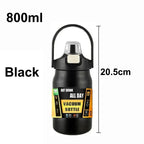 Outdoor Portable Thermos with Straw 304 Stainless Steel Thermal Mug Tumbler Cup Sports Vacuum Flasks Cold and Hot Water Bottle