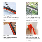 Push Silicone Broom Rubber Scratch Free Bristles Pet Hair Removal Rubber Broom for Floors Carpets Tiles Windows Gardens Sweeping