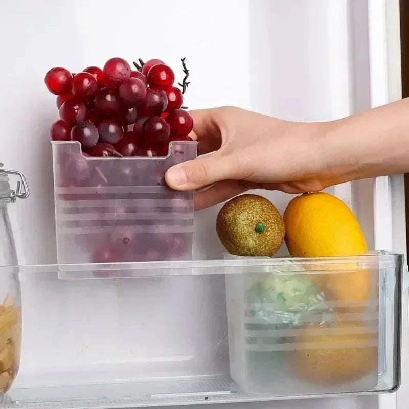 1-4Pcs Refrigerator Storage Boxes Kitchen Fruit Vegetable Fresh-Keeping Box Fridge Side Door Container Organizer Accessories