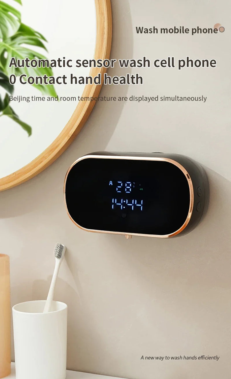 Smart Automatic Foam Soap Dispenser USB Charging Hand Washing Machine ABS Material Two Colors for Bathroom