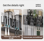 Toothbrush Holder Toothpaste Holder Electric Toothbrush Holder Space Aluminum Punch-Free Toilet Bathroom Shelf Rack
