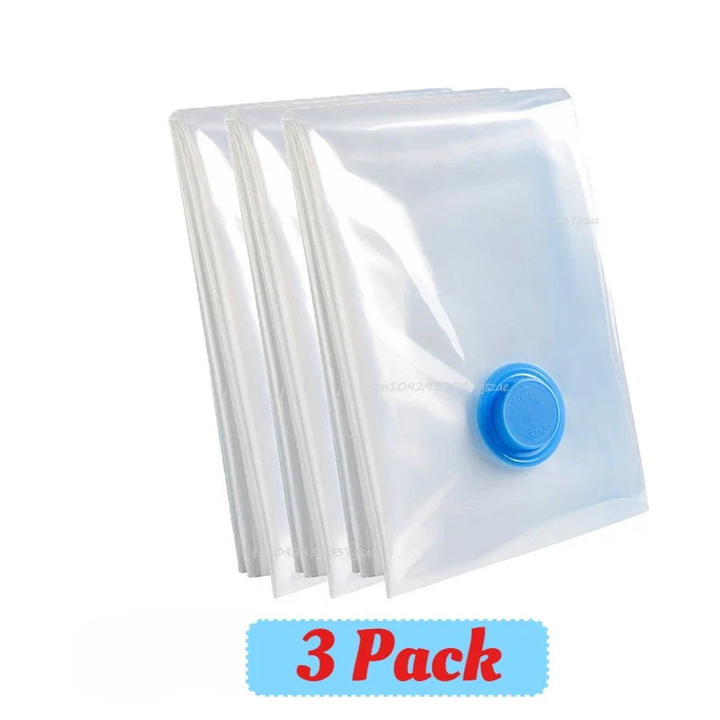 Vacuum Storage Bags or Pump Vacuum Seal Bag Space Saving Bags for Comforters Clothes Pillow Bedding Blanket Storage Organizer