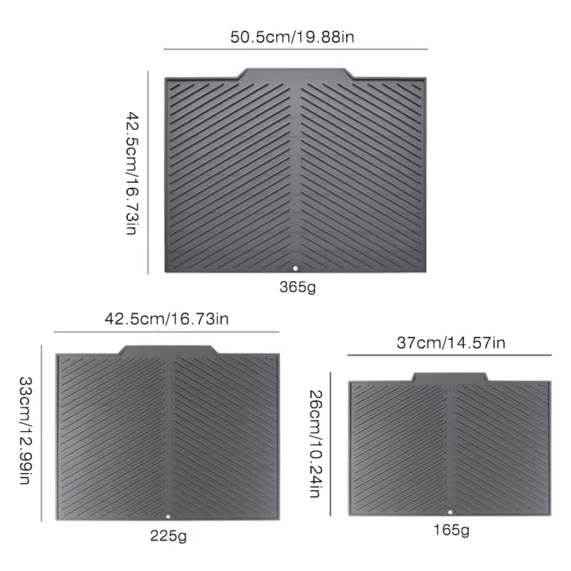 1PC Silicone Dish Drying Mat Pots Dish Drain Mat for Kitchen Tableware Non-Slip Mats Anti-Scald Coaster Kitchen Utensils