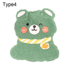 Cartoon Plush Hot Water Bottles Mini Portable Winter Warm-Fitting Gadgets Reusable Rubber Hot Water Bag Hand Warmer Winter Gift