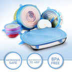 6/12Pcs Silicone Stretch Lids Food Cover Universal Bowl Pot Lid Food Fresh Keeping Wrap Cover Caps Kitchen Stretchable Magic Lid