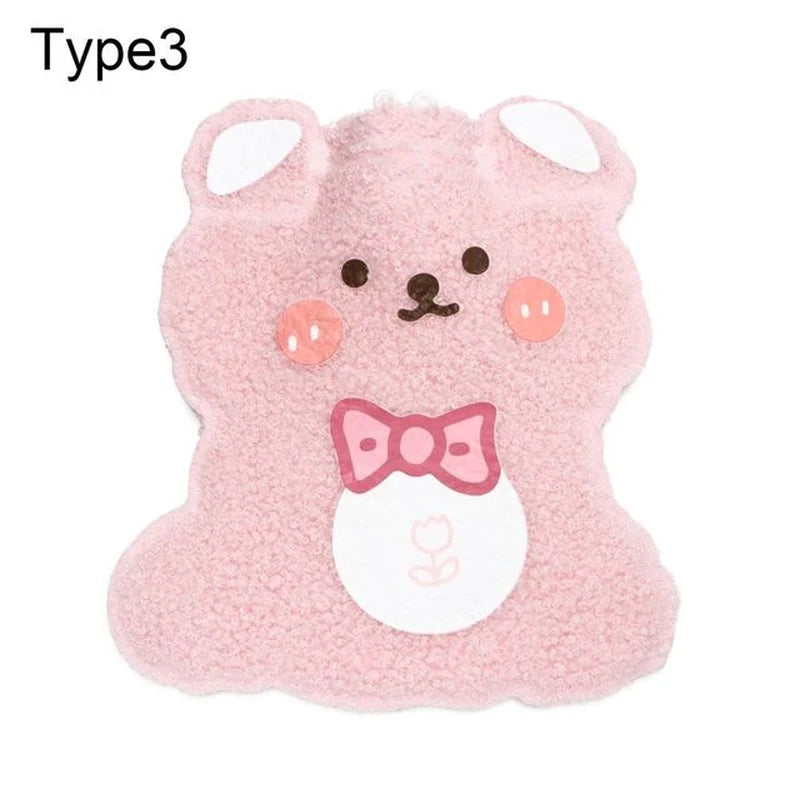 Cartoon Plush Hot Water Bottles Mini Portable Winter Warm-Fitting Gadgets Reusable Rubber Hot Water Bag Hand Warmer Winter Gift