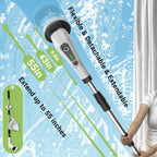 Electric Spin Scrubber, Cordless Cleaning Brush with 8 Replaceable Brush Heads, Power Shower Scrubber with Long Handle for Floor, Tile, Bathroom, Tub
