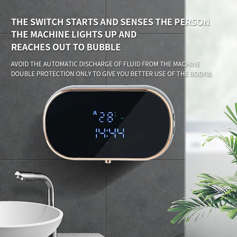 Smart Automatic Foam Soap Dispenser USB Charging Hand Washing Machine ABS Material Two Colors for Bathroom