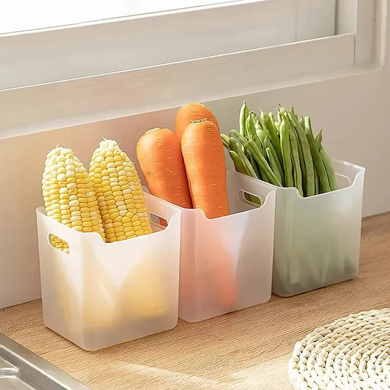 1-4Pcs Refrigerator Storage Boxes Kitchen Fruit Vegetable Fresh-Keeping Box Fridge Side Door Container Organizer Accessories