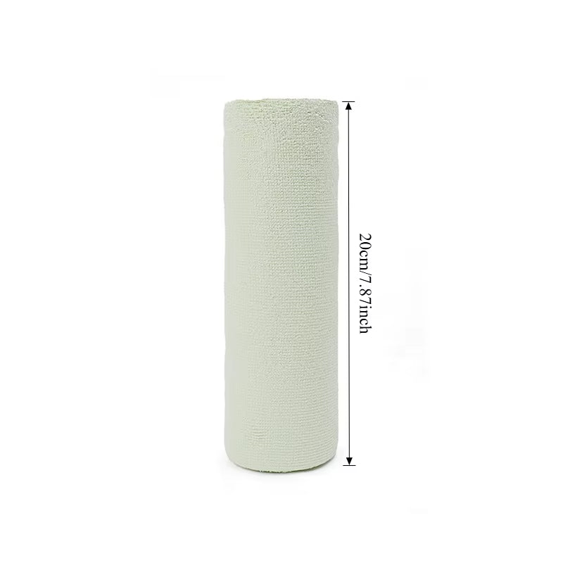 Reusable Cleaning Wipe Household Kitchen Cloth Microfiber Towel Rolls Dish Rags Wash Paper Towel Replacement 1 Roll of 20 Sheets