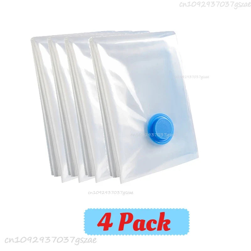 Vacuum Storage Bags or Pump Vacuum Seal Bag Space Saving Bags for Comforters Clothes Pillow Bedding Blanket Storage Organizer
