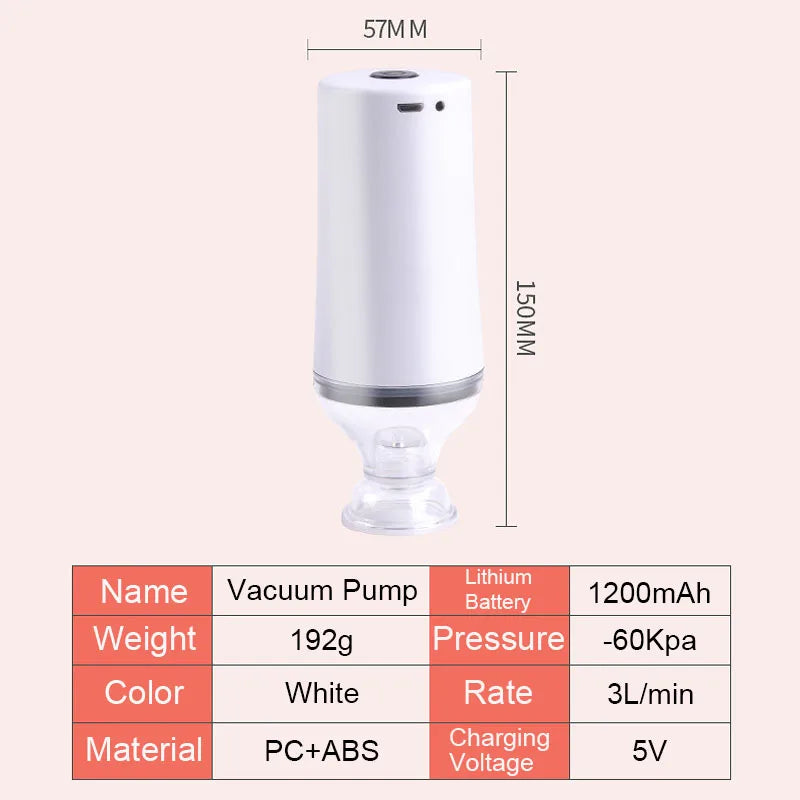 Reusable Vacuum Food Storage Zipper Bags Set Electric Handheld Vacuum Sealer Pump Sous Vide Bags USB Rechargeable BPA Free
