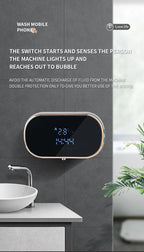 Smart Automatic Foam Soap Dispenser USB Charging Hand Washing Machine ABS Material Two Colors for Bathroom