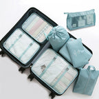 8-Piece Set Luggage Divider Bag Travel Storage Clothes Underwear Shoes Organizer Packing Cube Bag