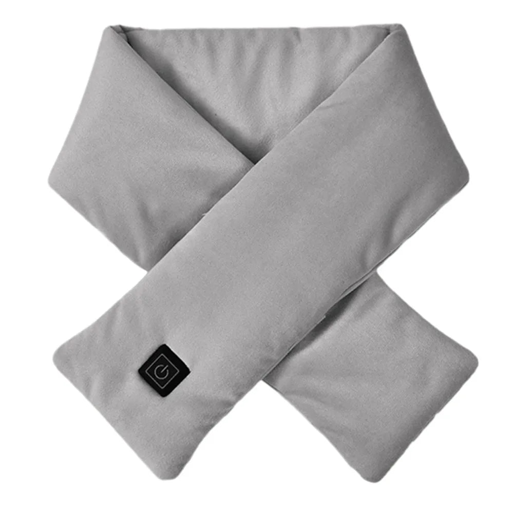 Electric Heated Scarf USB Charging Neck Heating Pad Cold-Proof Thermal Neck Wrap Warmer Washable for Outdoor Camping Hiking