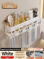 Toothbrush Holder Toothpaste Holder Electric Toothbrush Holder Space Aluminum Punch-Free Toilet Bathroom Shelf Rack