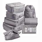 8-Piece Set Luggage Divider Bag Travel Storage Clothes Underwear Shoes Organizer Packing Cube Bag