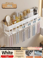 Toothbrush Holder Toothpaste Holder Electric Toothbrush Holder Space Aluminum Punch-Free Toilet Bathroom Shelf Rack
