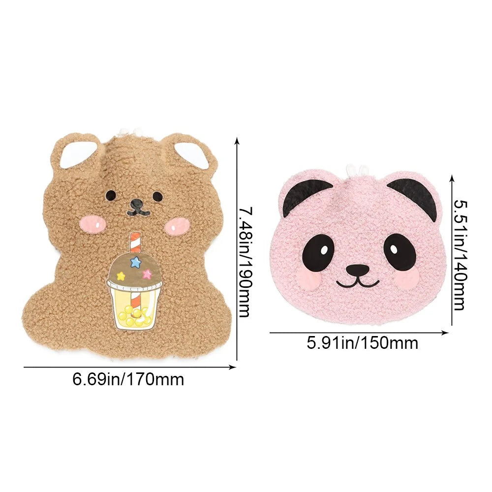 Cartoon Plush Hot Water Bottles Mini Portable Winter Warm-Fitting Gadgets Reusable Rubber Hot Water Bag Hand Warmer Winter Gift