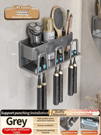 Toothbrush Holder Toothpaste Holder Electric Toothbrush Holder Space Aluminum Punch-Free Toilet Bathroom Shelf Rack
