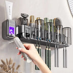 Toothbrush Holder Toothpaste Holder Electric Toothbrush Holder Space Aluminum Punch-Free Toilet Bathroom Shelf Rack