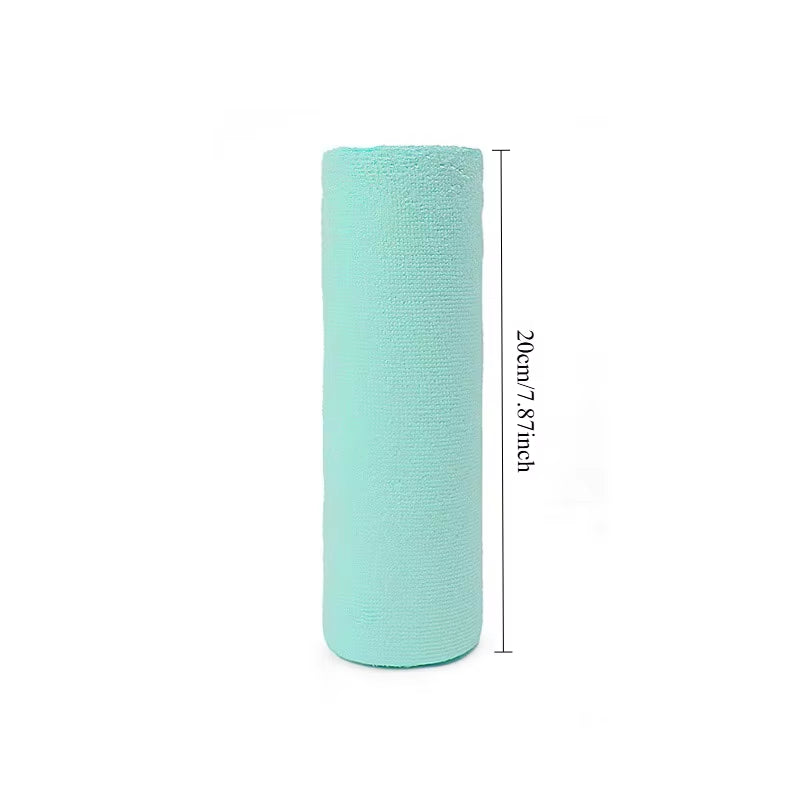 Reusable Cleaning Wipe Household Kitchen Cloth Microfiber Towel Rolls Dish Rags Wash Paper Towel Replacement 1 Roll of 20 Sheets