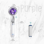 Turbo 360 Degrees Rotated Fan Shower Head High Pressure Water Saving Spray Adjustable Showerhead Filters Bathroom Accessories