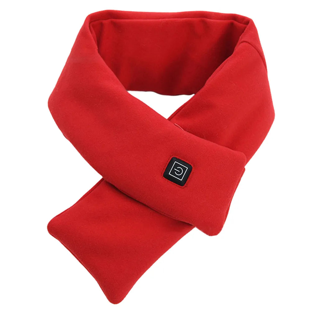 Electric Heated Scarf USB Charging Neck Heating Pad Cold-Proof Thermal Neck Wrap Warmer Washable for Outdoor Camping Hiking